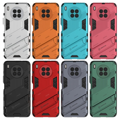 For Huawei nova 8i Foreign Version Punk Armor 2 in 1 PC + TPU Shockproof Case with Invisible Holder(Light Red) - Huawei Cases by buy2fix | Online Shopping UK | buy2fix