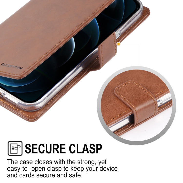 For iPhone 13 Pro GOOSPERY BLUE MOON Crazy Horse Texture Horizontal Flip Leather Case with Holder & Card Slot & Wallet (Brown) - iPhone 13 Pro Cases by buy2fix | Online Shopping UK | buy2fix