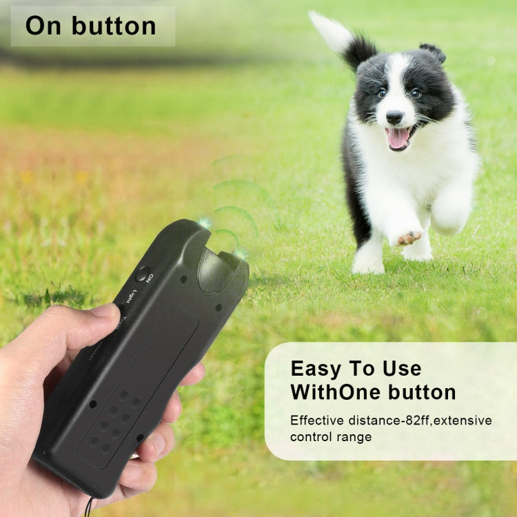 RC-521 Handheld Portable Ultrasonic Dog Repeller with LED Lights(Black) - Training Aids by buy2fix | Online Shopping UK | buy2fix