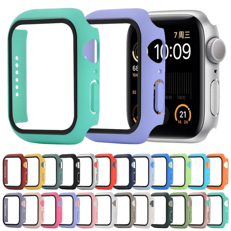 Shockproof PC+Tempered Glass Protective Case with Packed Carton For Apple Watch Series 6 & SE & 5 & 4 40mm(Lavender) - Watch Cases by buy2fix | Online Shopping UK | buy2fix