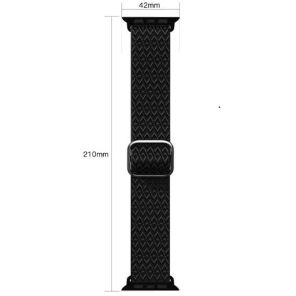 Adjustable Rhombic Texture Elastic Watch Band For Apple Watch Ultra 49mm&Watch Ultra 2 49mm / Series 9&8&7 45mm / SE 3&SE 2&6&SE&5&4 44mm / 3&2&1 42mm(Green) - Watch Bands by buy2fix | Online Shopping UK | buy2fix