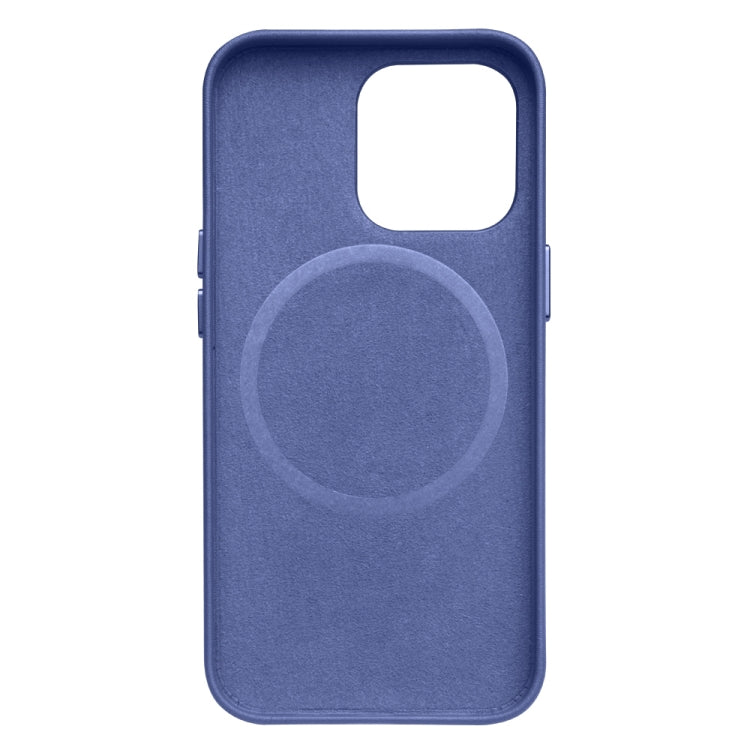 For iPhone 13 Pro Max QIALINO Nappa Cowhide MagSafe Magnetic Protective Case (Blue) - iPhone 13 Pro Max Cases by QIALINO | Online Shopping UK | buy2fix