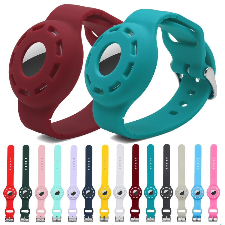 Anti-scratch Shockproof Silicone Bracelet Strap Protective Cover Case For AirTag(Mint Blue) - Watch Strap Series by buy2fix | Online Shopping UK | buy2fix