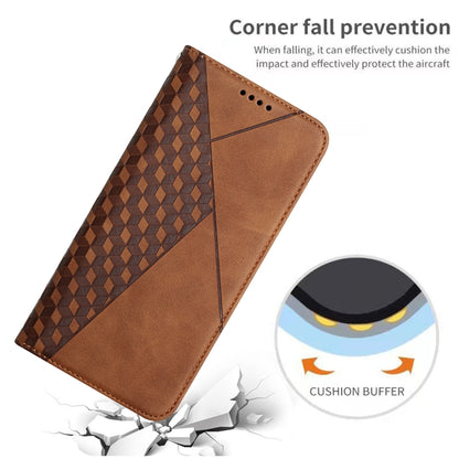 For iPhone X / XS Diamond Pattern Splicing Skin Feel Magnetic Horizontal Flip Leather Case with Card Slots & Holder & Wallet(Brown) - More iPhone Cases by buy2fix | Online Shopping UK | buy2fix