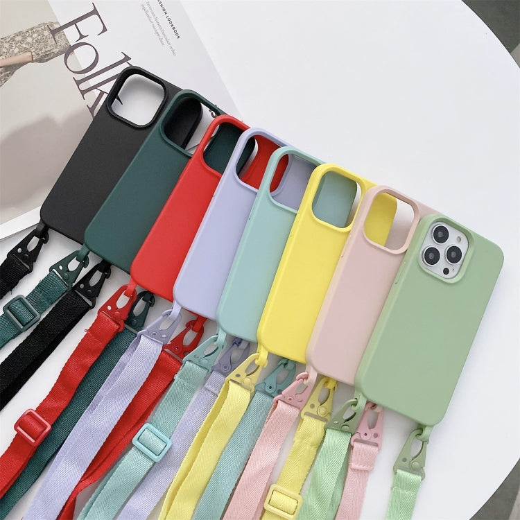 For iPhone 11 Pro Elastic Silicone Protective Case with Wide Neck Lanyard (Red) - iPhone 11 Pro Cases by buy2fix | Online Shopping UK | buy2fix