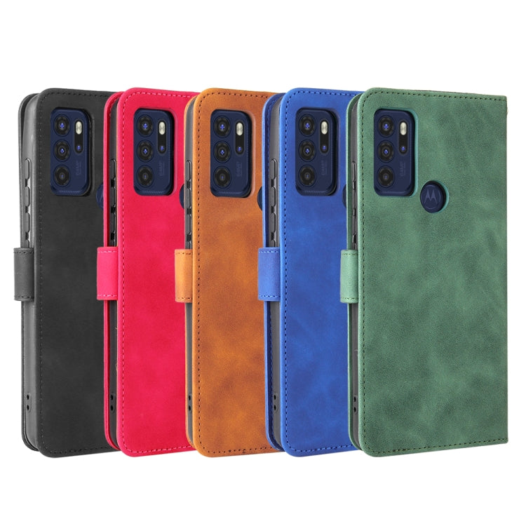 For Motorola Moto G60S Solid Color Skin Feel Magnetic Buckle Horizontal Flip PU Leather Case with Holder & Card Slots & Wallet(Black) - Motorola Cases by buy2fix | Online Shopping UK | buy2fix