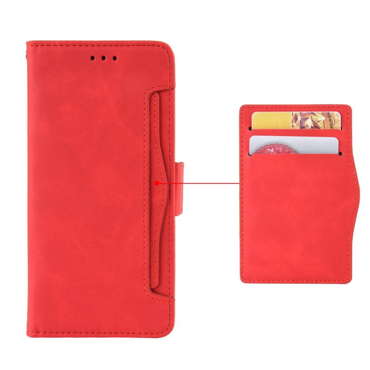 For iPhone 13 Pro Skin Feel Calf Pattern Horizontal Flip Leather Case with Holder & Card Slots & Photo Frame (Red) - iPhone 13 Pro Cases by buy2fix | Online Shopping UK | buy2fix