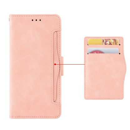 For Motorola Edge 20 Skin Feel Calf Pattern Horizontal Flip Leather Case with Holder & Card Slots & Photo Frame(Pink) - Motorola Cases by buy2fix | Online Shopping UK | buy2fix