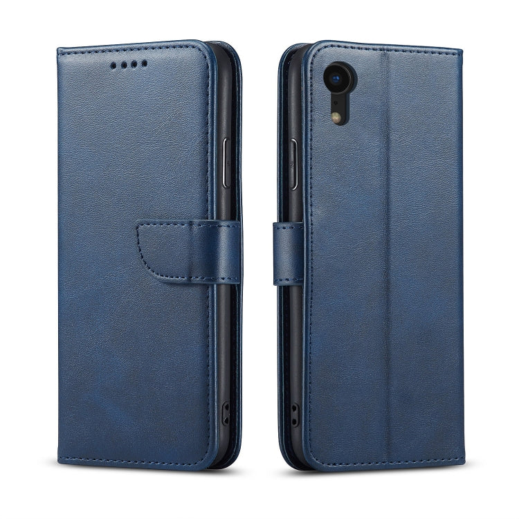 For iPhone XR Calf Texture Buckle Horizontal Flip Leather Case with Holder & Card Slots & Wallet(Blue) - More iPhone Cases by buy2fix | Online Shopping UK | buy2fix