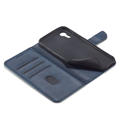 For iPhone XR Calf Texture Buckle Horizontal Flip Leather Case with Holder & Card Slots & Wallet(Blue) - More iPhone Cases by buy2fix | Online Shopping UK | buy2fix