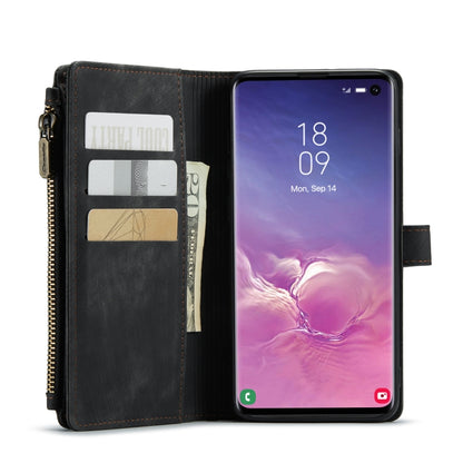 For Samsung Galaxy S10 CaseMe-C30 PU + TPU Multifunctional Horizontal Flip Leather Case with Holder & Card Slot & Wallet & Zipper Pocket(Black) - Galaxy Phone Cases by CaseMe | Online Shopping UK | buy2fix