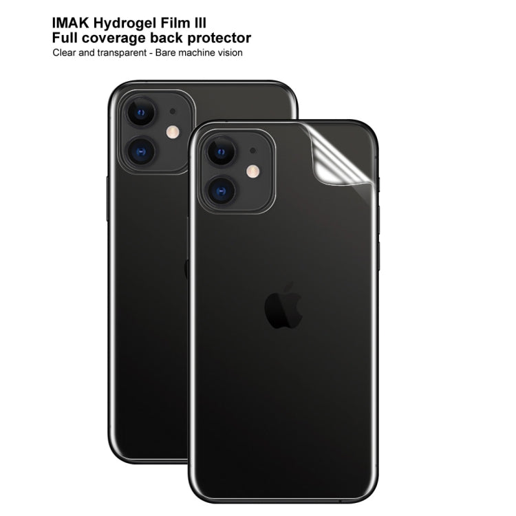 2 PCS IMAK Curved Full Screen Hydrogel Film 3 Back Protector for iPhone 11 - Back Protector by imak | Online Shopping UK | buy2fix