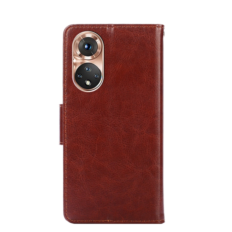 For Honor 50 Crystal Texture Horizontal Flip Leather Case with Holder & Card Slots & Wallet(Brown) - Honor Cases by buy2fix | Online Shopping UK | buy2fix