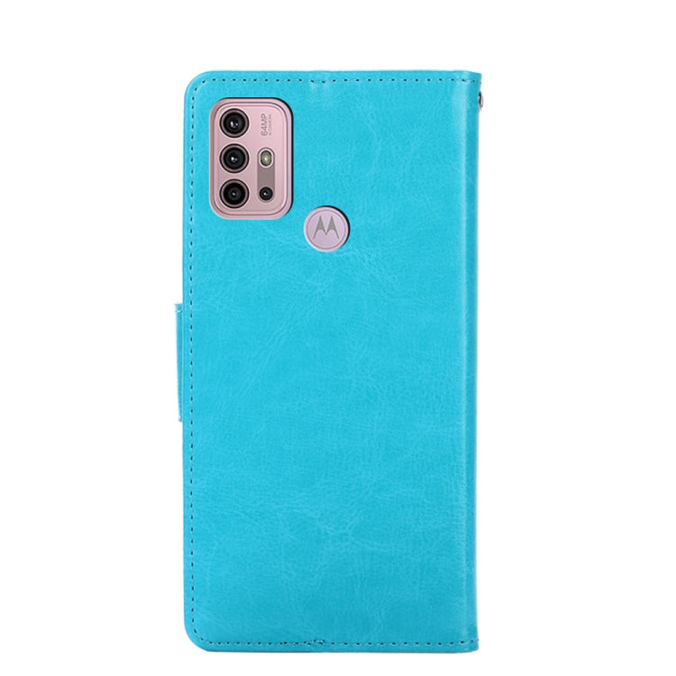 For Motorola Moto G30 Crystal Texture Horizontal Flip Leather Case with Holder & Card Slots & Wallet(Light Blue) - Motorola Cases by buy2fix | Online Shopping UK | buy2fix