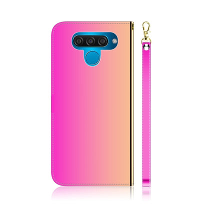 For LG Q60 Imitated Mirror Surface Horizontal Flip Leather Case with Holder & Card Slots & Wallet & Lanyard(Gradient Color) - LG by buy2fix | Online Shopping UK | buy2fix