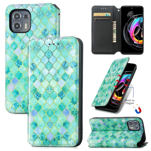 For Motorola Edge 20 Lite Colorful Magnetic Horizontal Flip PU Leather Case with Holder & Card Slot & Wallet(Emerald) - Motorola Cases by buy2fix | Online Shopping UK | buy2fix