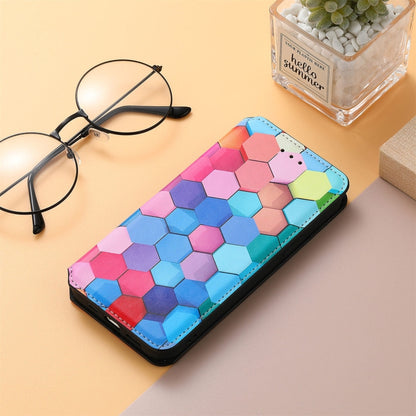 For Motorola Edge 20 Pro Colorful Magnetic Horizontal Flip PU Leather Case with Holder & Card Slot & Wallet(Colorful Cube) - Motorola Cases by buy2fix | Online Shopping UK | buy2fix