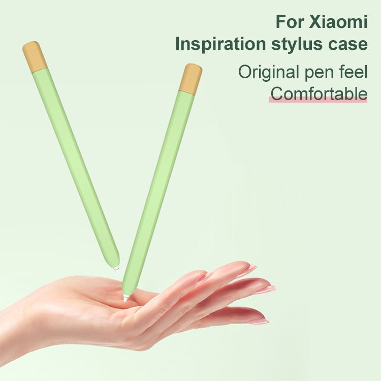 For Xiaomi Inspired Stylus Pen Contrast Color Protective Case(Yellow Green) - Pencil Accessories by buy2fix | Online Shopping UK | buy2fix