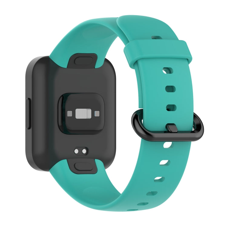 For Xiaomi Redmi Watch 2 Solid Color Silicone Strap Watch Band(Cyan) - Watch Bands by buy2fix | Online Shopping UK | buy2fix