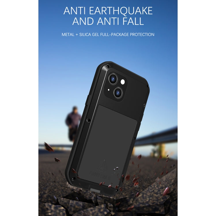 For iPhone 13 mini LOVE MEI Metal Shockproof Life Waterproof Dustproof Protective Phone Case (Black) - iPhone 13 mini Cases by LOVE MEI | Online Shopping UK | buy2fix