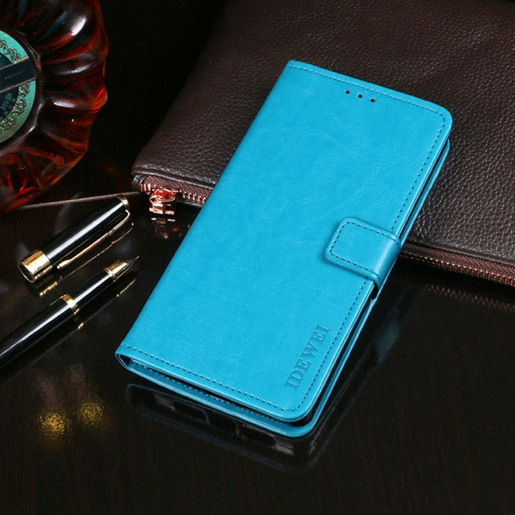 For TCL 20 R 5G idewei Crazy Horse Texture Leather Phone Case(Sky Blue) - More Brand by idewei | Online Shopping UK | buy2fix