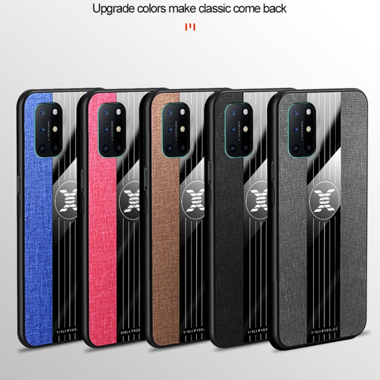 For OnePlus 8T XINLI Stitching Cloth Texture Shockproof TPU Phone Case(Black) - OnePlus Cases by XINLI | Online Shopping UK | buy2fix