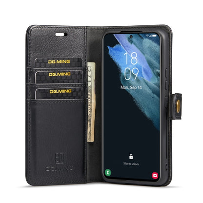 For Samsung Galaxy S22 5G DG.MING Crazy Horse Texture Detachable Magnetic Leather Phone Case(Black) - Galaxy S22 5G Cases by DG.MING | Online Shopping UK | buy2fix