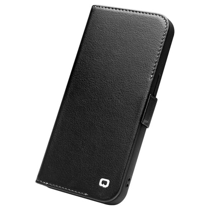 For iPhone 13 QIALINO Magnetic Buckle Leather Phone Case(Black) - iPhone 13 Cases by QIALINO | Online Shopping UK | buy2fix