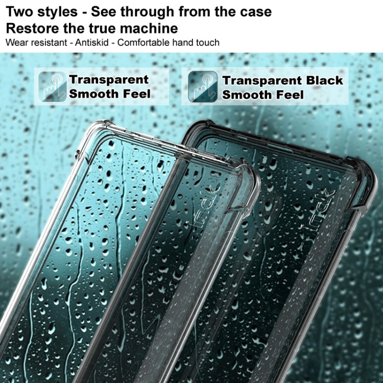 For Motorola Edge X30 imak Airbag TPU Case with Screen Protector(Transparent Black) - Motorola Cases by imak | Online Shopping UK | buy2fix