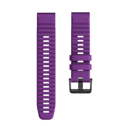 For Garmin Fenix 7X Silicone Watch Band(Purple) - Watch Bands by buy2fix | Online Shopping UK | buy2fix