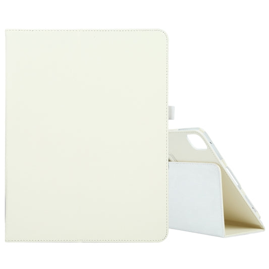 For iPad Air 13 2024 / iPad Pro 12.9 2022 / 2021 / 2020 / 2018 Litchi Texture Solid Color Leather Tablet Case(White) - iPad Pro 12.9 (2022/2021) Cases by buy2fix | Online Shopping UK | buy2fix