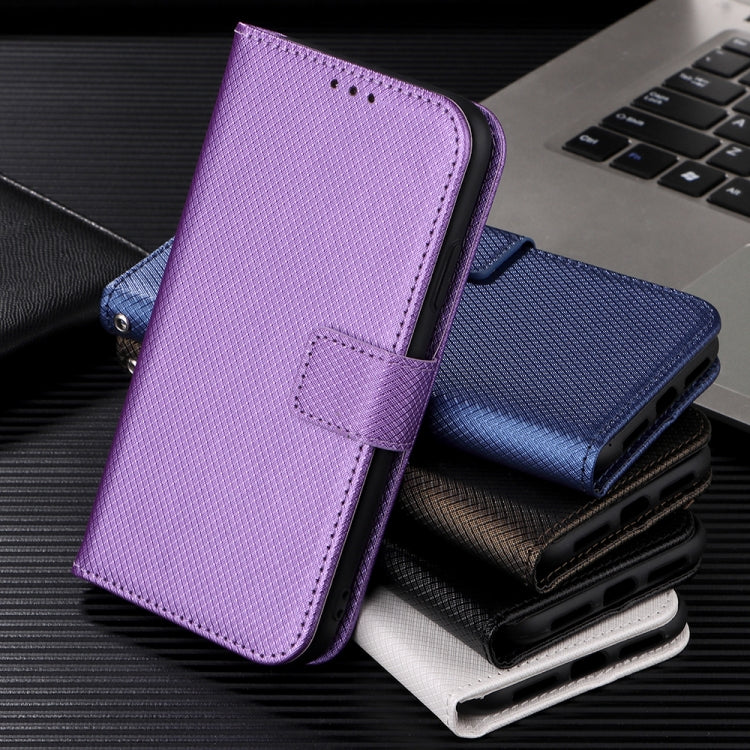 For DOOGEE N40 Pro Diamond Texture Leather Phone Case(Purple) - Doogee Cases by buy2fix | Online Shopping UK | buy2fix