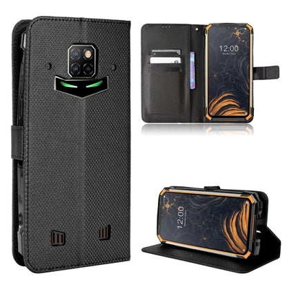 For Doogee S88 Pro / S88 Plus Diamond Texture Leather Phone Case(Black) - Doogee Cases by buy2fix | Online Shopping UK | buy2fix