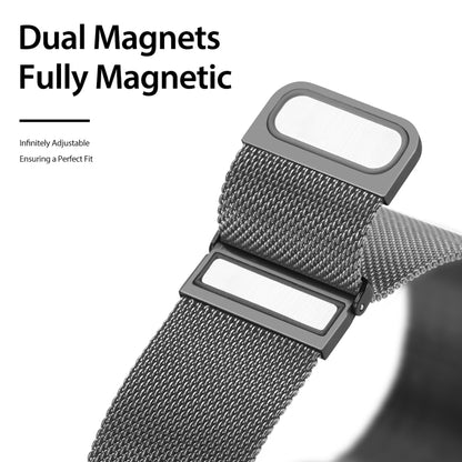 DUX DUCIS Milanese Watchband For Apple Watch Series 9&8&7 45mm / SE 3&SE 2&6&SE&5&4 44mm / 3&2&1 42mm(Gun Grey) - Watch Bands by DUX DUCIS | Online Shopping UK | buy2fix