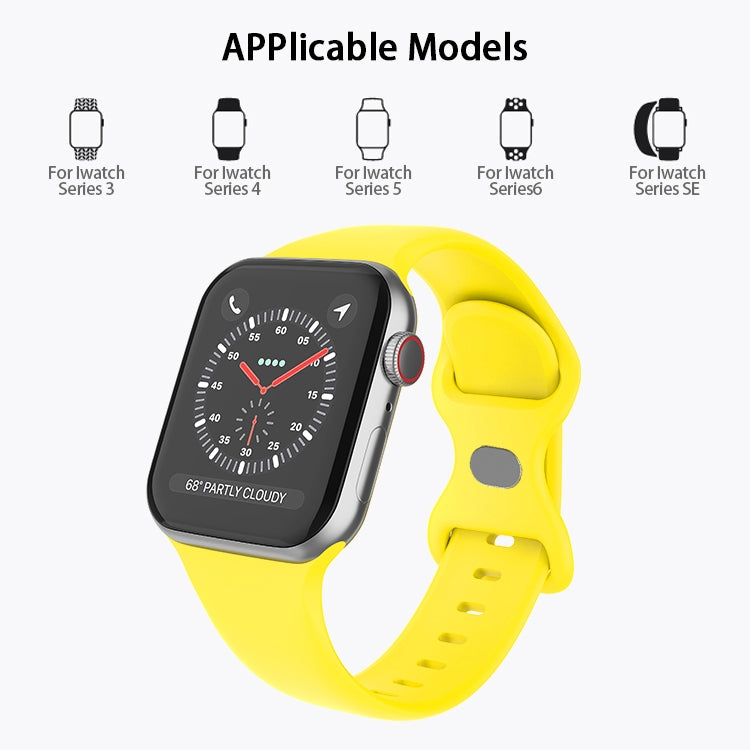 Butterfly Buckle Silicone Watch Band, Size: L For Apple Watch Ultra 49mm&Watch Ultra 2 49mm / Series 9&8&7 45mm / SE 3&SE 2&6&SE&5&4 44mm / 3&2&1 42mm(Cactus) - Watch Bands by buy2fix | Online Shopping UK | buy2fix