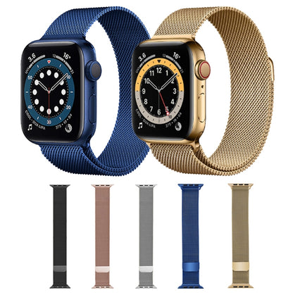 For Apple Watch Series 7 41mm / 6 & SE & 5 & 4 40mm / 3 & 2 & 1 38mm Mutural Milanese Stainless Steel Watch Band(Black) - Watch Bands by Mutural | Online Shopping UK | buy2fix