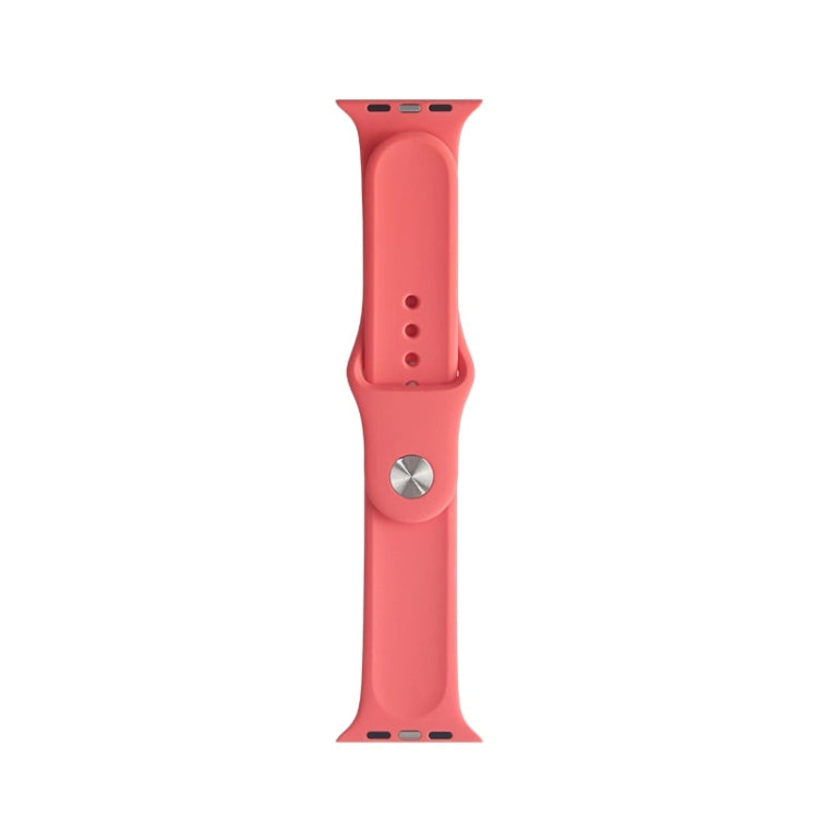 For Apple Watch Ultra 49mm&Watch Ultra 2 49mm / Series 9&8&7 45mm / SE 3&SE 2&6&SE&5&4 44mm / 3&2&1 42mm Mutural Liquid Silicone Watch Band(Watermelon Red) - Watch Bands by Mutural | Online Shopping UK | buy2fix