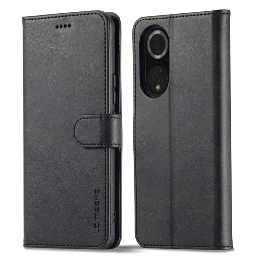 For Honor 50 / nova 9 LC.IMEEKE Calf Texture Leather Phone Case(Black) - Honor Cases by LC.IMEEKE | Online Shopping UK | buy2fix