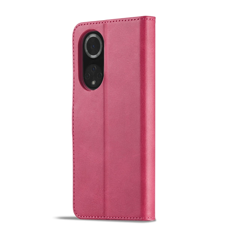 For Honor 50 / nova 9 LC.IMEEKE Calf Texture Leather Phone Case(Red) - Honor Cases by LC.IMEEKE | Online Shopping UK | buy2fix