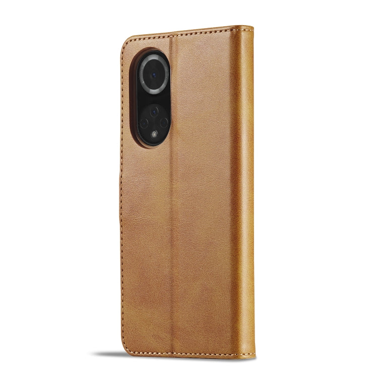 For Honor 50 / nova 9 LC.IMEEKE Calf Texture Leather Phone Case(Brown) - Honor Cases by LC.IMEEKE | Online Shopping UK | buy2fix