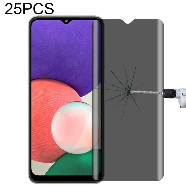 25 PCS Full Cover Anti-peeping Tempered Glass Film For Samsung Galaxy A22 5G - Galaxy Tempered Glass by buy2fix | Online Shopping UK | buy2fix