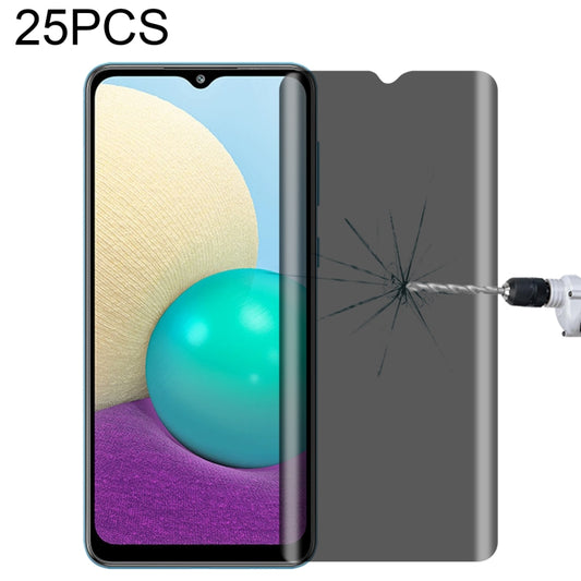 25 PCS Full Cover Anti-peeping Tempered Glass Film For Samsung Galaxy A02 - Galaxy Tempered Glass by buy2fix | Online Shopping UK | buy2fix