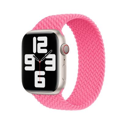 150mm Nylon Braided Watch Band For Apple Watch Ultra 49mm&Watch Ultra 2 49mm / Series 9&8&7 45mm / SE 3&SE 2&6&SE&5&4 44mm / 3&2&1 42mm (Pink) - Watch Bands by buy2fix | Online Shopping UK | buy2fix