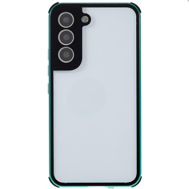 For Samsung Galaxy S22+ 5G Anti-peeping Magnetic Double-sided Tempered Glass Phone Case(Green) - Galaxy S22+ 5G Cases by buy2fix | Online Shopping UK | buy2fix