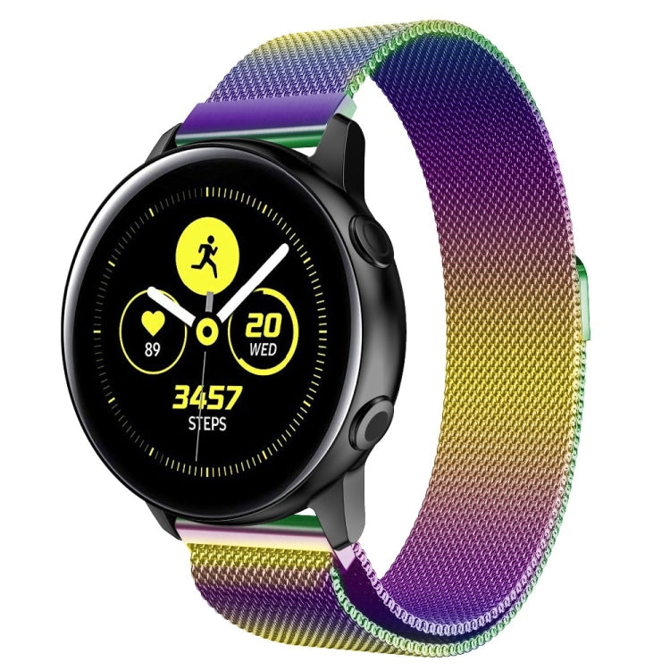 For Galaxy Watch Active Milanese Watch Band(Colorful) - Watch Bands by buy2fix | Online Shopping UK | buy2fix