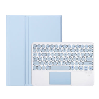 YA610B-A Candy Color Skin Feel Texture Round Keycap Bluetooth Keyboard Leather Case with Touchpad For Samsung Galaxy Tab S6 Lite 10.4 inch SM-P610 / SM-P615(White Ice) - Samsung Keyboard by buy2fix | Online Shopping UK | buy2fix