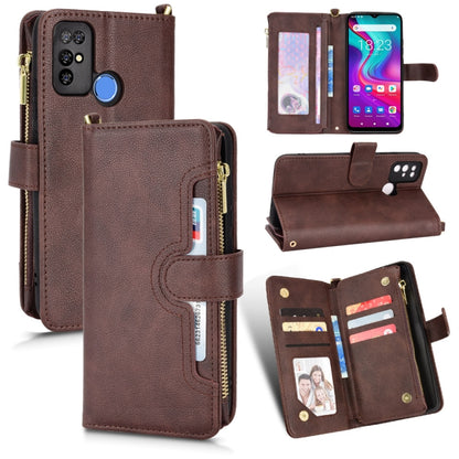 For Doogee X96 Pro Litchi Texture Zipper Leather Phone Case(Brown) - Doogee Cases by buy2fix | Online Shopping UK | buy2fix