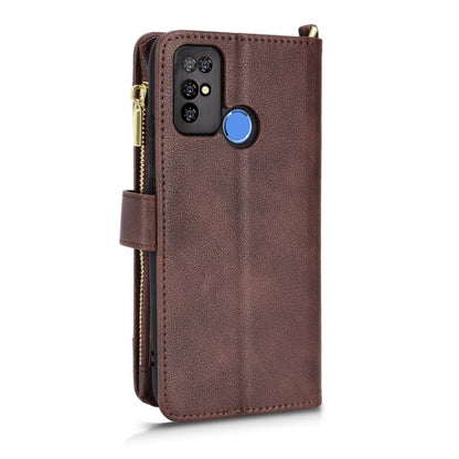 For Doogee X96 Pro Litchi Texture Zipper Leather Phone Case(Brown) - Doogee Cases by buy2fix | Online Shopping UK | buy2fix