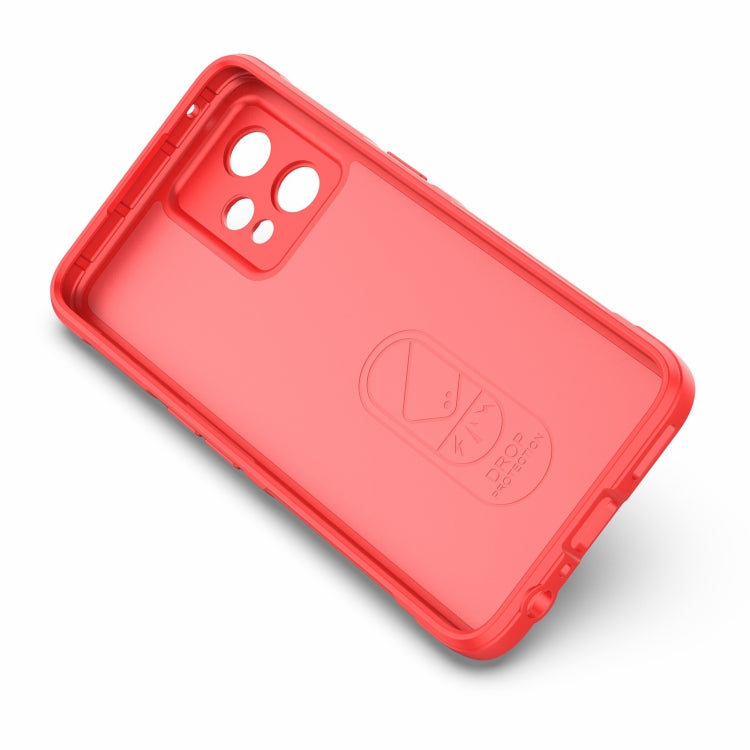 For OPPO Realme 9 Pro+ Magic Shield TPU + Flannel Phone Case(Red) - Realme Cases by buy2fix | Online Shopping UK | buy2fix