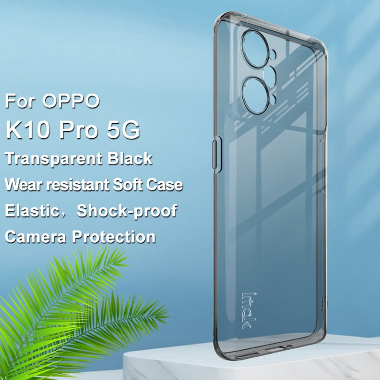 For OPPO K10 Pro 5G imak UX-5 Series Transparent Shockproof TPU Phone Case(Transparent Black) - OPPO Cases by imak | Online Shopping UK | buy2fix